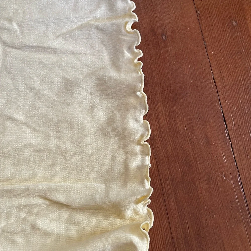 Free People Butter Yellow Lace Accent Top - Picture 2 of 6